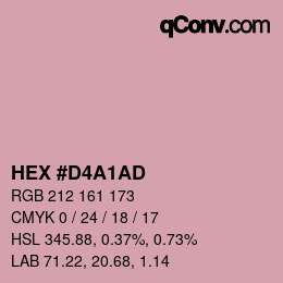 Color code: HEX #D4A1AD | qconv.com