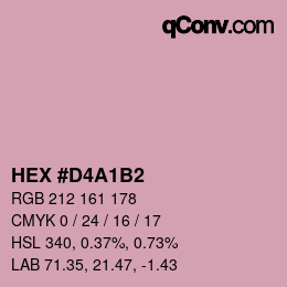 カラーコード: HEX #D4A1B2 | qconv.com