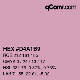 颜色代码: HEX #D4A1B9 | qconv.com