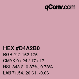 Color code: HEX #D4A2B0 | qconv.com