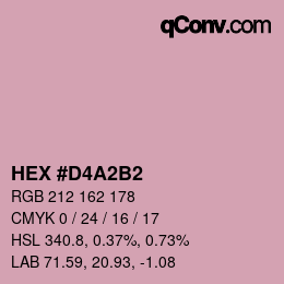 カラーコード: HEX #D4A2B2 | qconv.com