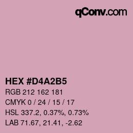 カラーコード: HEX #D4A2B5 | qconv.com