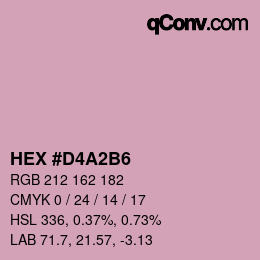 カラーコード: HEX #D4A2B6 | qconv.com