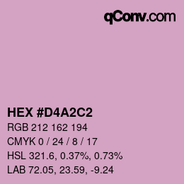 カラーコード: HEX #D4A2C2 | qconv.com