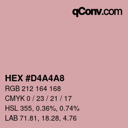 Color code: HEX #D4A4A8 | qconv.com