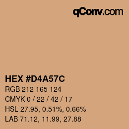 Código de color: HEX #D4A57C | qconv.com
