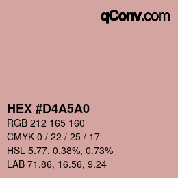 Farbcode: HEX #D4A5A0 | qconv.com