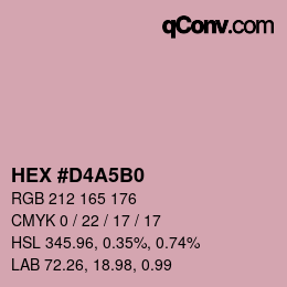 Farbcode: HEX #D4A5B0 | qconv.com