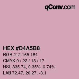 Farbcode: HEX #D4A5B8 | qconv.com