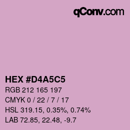 Farbcode: HEX #D4A5C5 | qconv.com