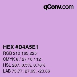 Color code: HEX #D4A5E1 | qconv.com