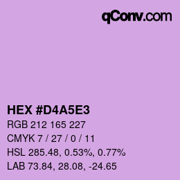 Color code: HEX #D4A5E3 | qconv.com