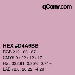 Color code: HEX #D4A6BB | qconv.com