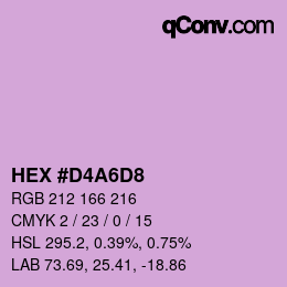 Color code: HEX #D4A6D8 | qconv.com