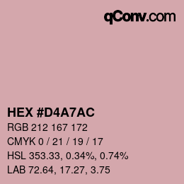 Color code: HEX #D4A7AC | qconv.com