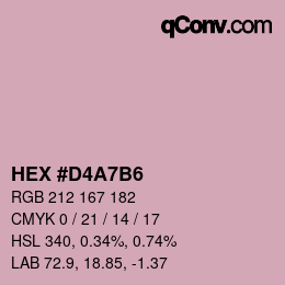 Farbcode: HEX #D4A7B6 | qconv.com