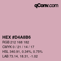 Color code: HEX #D4A8B6 | qconv.com