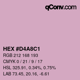 Color code: HEX #D4A8C1 | qconv.com