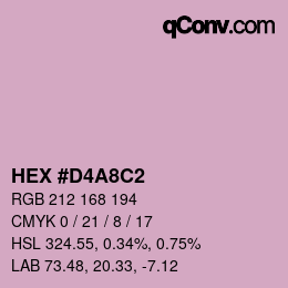 颜色代码: HEX #D4A8C2 | qconv.com