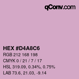 Color code: HEX #D4A8C6 | qconv.com