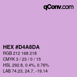 Color code: HEX #D4A8DA | qconv.com