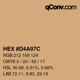 Color code: HEX #D4A97C | qconv.com