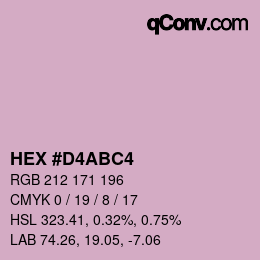カラーコード: HEX #D4ABC4 | qconv.com
