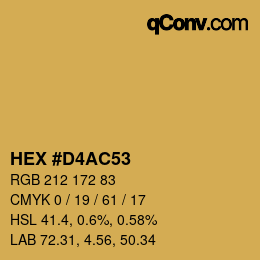 Color code: HEX #D4AC53 | qconv.com