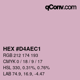 Color code: HEX #D4AEC1 | qconv.com