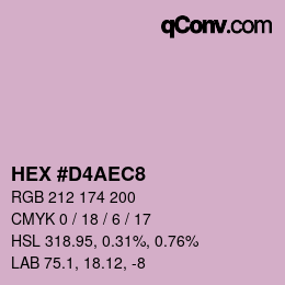 Color code: HEX #D4AEC8 | qconv.com