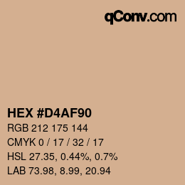 Color code: HEX #D4AF90 | qconv.com