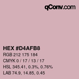 Color code: HEX #D4AFB8 | qconv.com