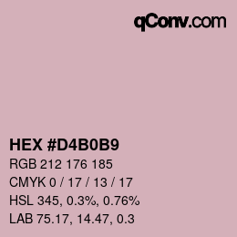 Color code: HEX #D4B0B9 | qconv.com