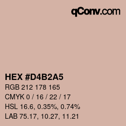 Color code: HEX #D4B2A5 | qconv.com