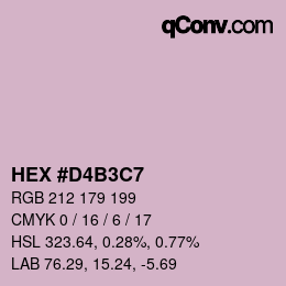カラーコード: HEX #D4B3C7 | qconv.com