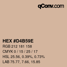 Color code: HEX #D4B59E | qconv.com