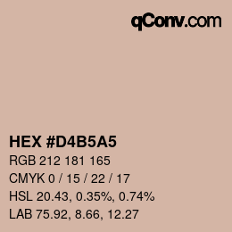 Color code: HEX #D4B5A5 | qconv.com