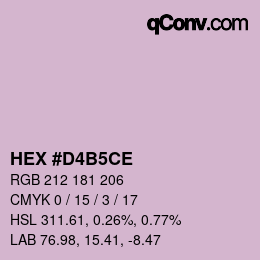 Farbcode: HEX #D4B5CE | qconv.com