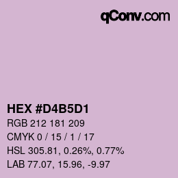 カラーコード: HEX #D4B5D1 | qconv.com