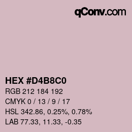 Color code: HEX #D4B8C0 | qconv.com