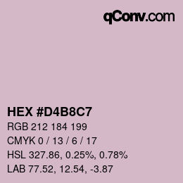 Color code: HEX #D4B8C7 | qconv.com