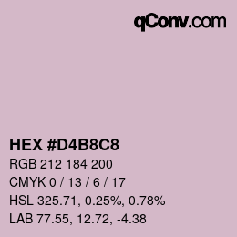 Color code: HEX #D4B8C8 | qconv.com