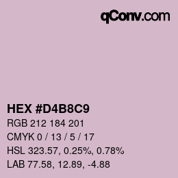 Color code: HEX #D4B8C9 | qconv.com