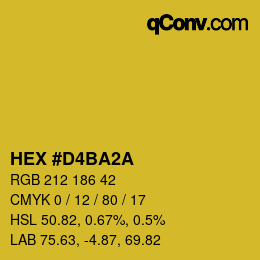 Color code: HEX #D4BA2A | qconv.com