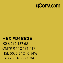 Color code: HEX #D4BB3E | qconv.com