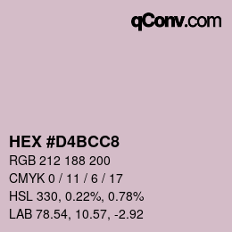 Color code: HEX #D4BCC8 | qconv.com