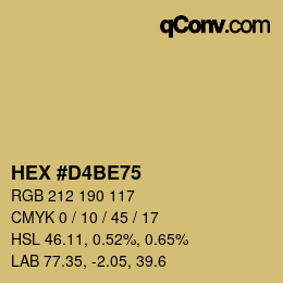 Color code: HEX #D4BE75 | qconv.com