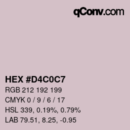 Color code: HEX #D4C0C7 | qconv.com