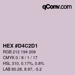 Color code: HEX #D4C2D1 | qconv.com