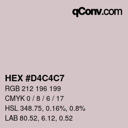 Color code: HEX #D4C4C7 | qconv.com